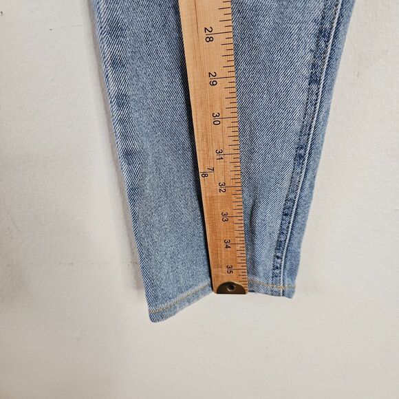 Wild Fable Medium Blue Wash Distressed Knee Slim-Fit Button Front Fly Jeans 0 - Picture 6 of 8